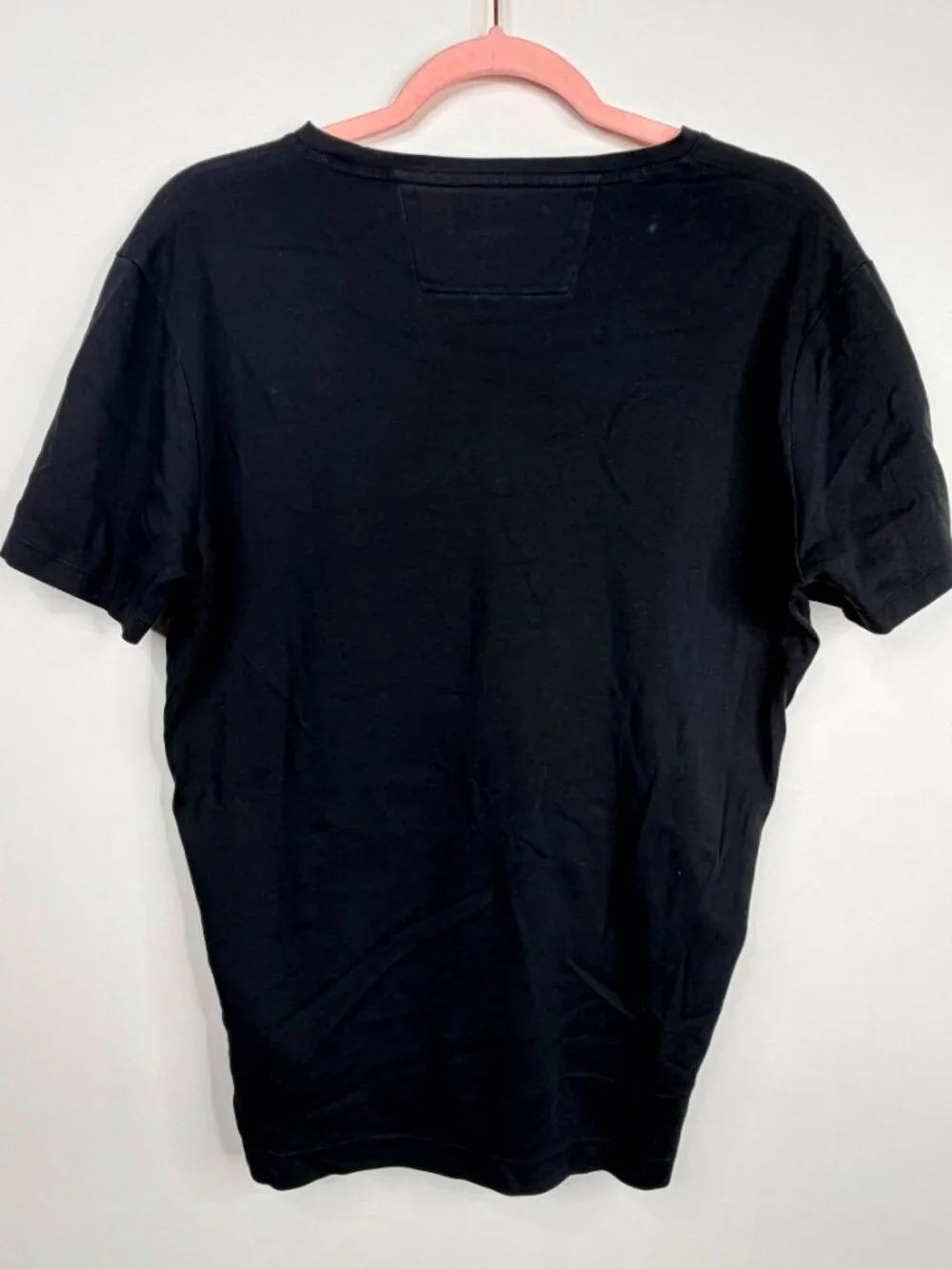 2/$30 Banana Republic Luxuy-Touch Crew-Neck T-Shirt Black Medium Tall #A2531